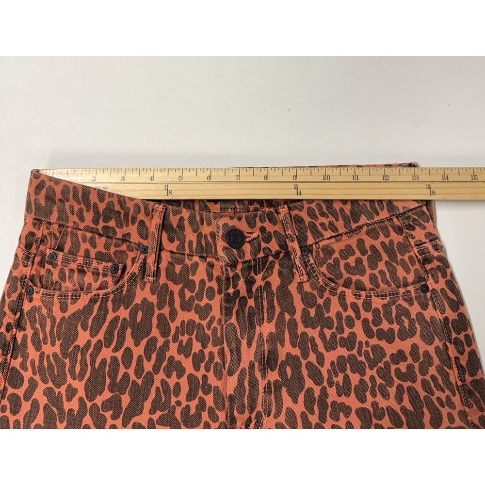 Mother Jeans Women's 26 High Waisted Looker Ankle Fray Animal Attraction Leopard - Picture 7 of 11